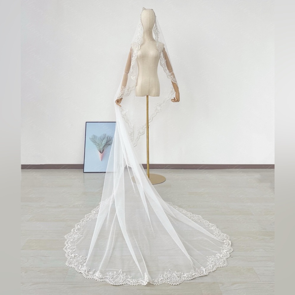 Beaded Wedding Veil